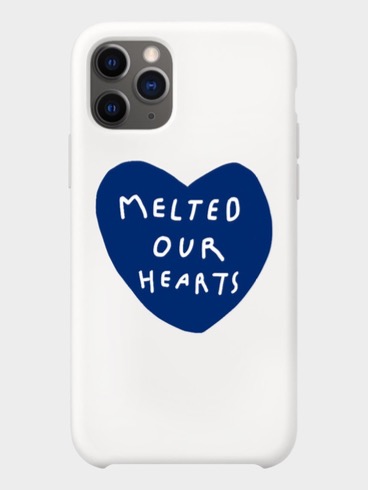 Melted Our Hearts Iphone Case (Dark Blue/White)