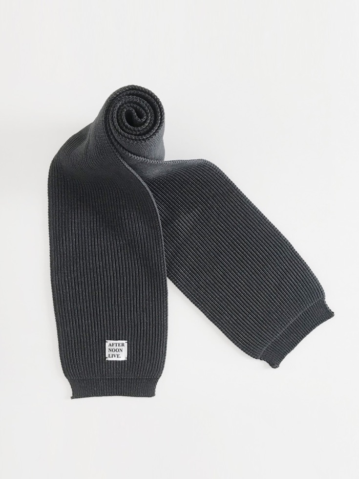 Afternoonlive Knitted Muffler (Charcoal Gray)