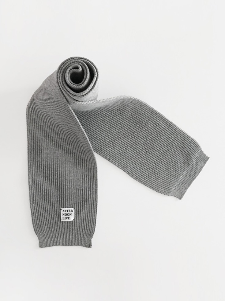 Afternoonlive Knitted Muffler (Cool Gray)