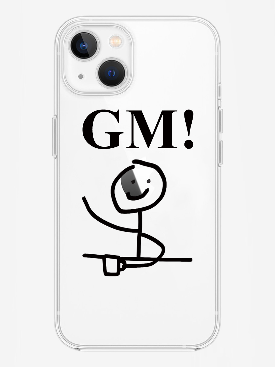 GM! iPhone Clear Case (Black)